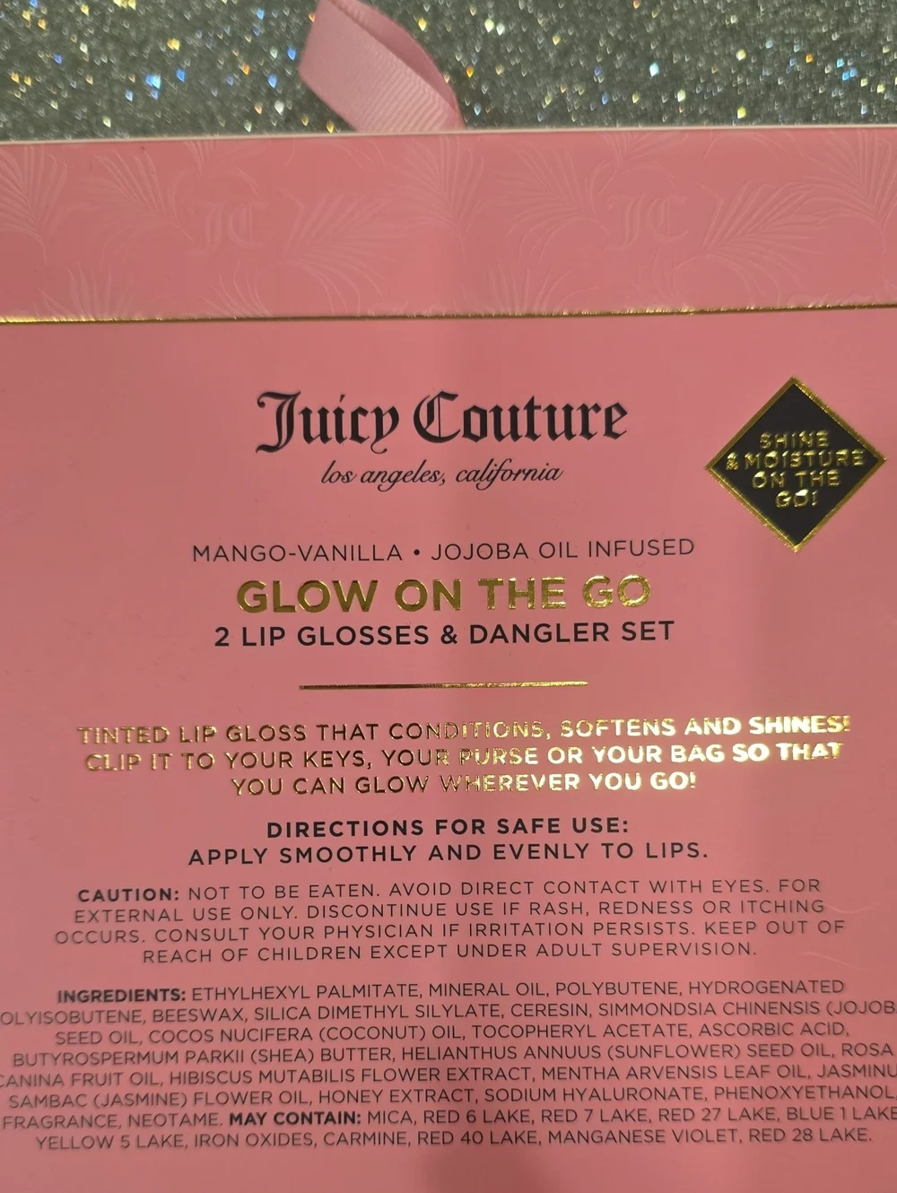 Juicy Couture Glow On The Go Lip Gloss & Dangler Set